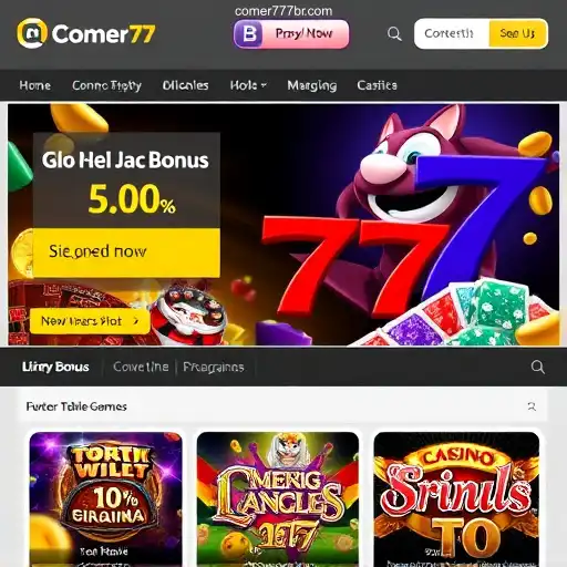 Gaming Experience Comer777.com cassino online licenciado com 2.500+ jogos certificados, bônus R$ 5.000🍀 - 800+ Premium and Exclusive Games